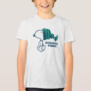 T-shirt En Tri-matière cacahuètes   Snoopy Holiday Happiness Heart