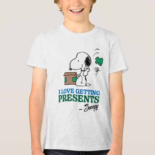 T-shirt En Tri-matière cacahuètes | Snoopy I Love Obtenir des présentatio (Recto)