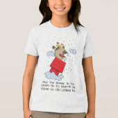 T-shirt En Tri-matière cacahuètes | Snoopy l'As Volant à Noël (Recto)