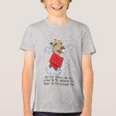 T-shirt En Tri-matière cacahuètes | Snoopy le baron rouge à Noël (Recto)