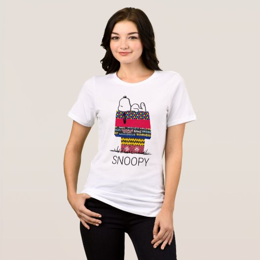 T-shirt En Tri-matière cacahuètes | Snoopy Motif Mixtape Doghouse (Recto plein)