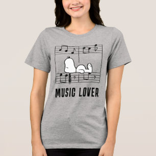 T-shirt En Tri-matière cacahuètes   Snoopy Musical Notes