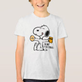 T-shirt En Tri-matière cacahuètes | Snoopy OK mais premier café (Recto)