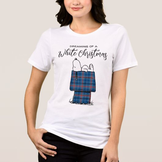 T-shirt En Tri-matière cacahuètes | Snoopy Plaid Flannel Holiday Dog Hous (Recto)