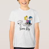 T-shirt En Tri-matière cacahuètes | Snoopy, Sally & Linus Sled (Recto)