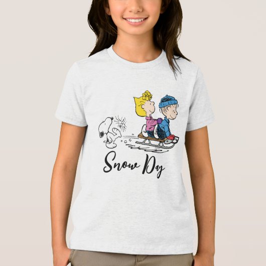 T-shirt En Tri-matière cacahuètes | Snoopy, Sally & Linus Sled (Recto)
