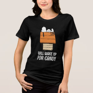 T-shirt En Tri-matière cacahuètes   Snoopy Se Réveillera Pour Les Bonbons