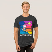 T-shirt En Tri-matière cacahuètes | Snoopy Surfing (Recto plein)