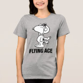 T-shirt En Tri-matière cacahuètes | Snoopy the Flying Ace BW (Recto)