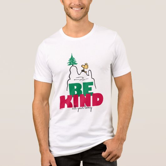 T-shirt En Tri-matière cacahuètes | Snoopy & Woodstock Be Kind (Recto)