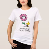 T-shirt En Tri-matière cacahuètes | Snoopy & Woodstock Flower (Recto)