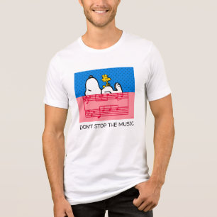 T-shirt En Tri-matière cacahuètes Snoopy & Woodstock Musique & Pois