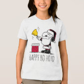 T-shirt En Tri-matière cacahuètes | Snoopy & Woodstock Père Noël Bell Rin (Recto)