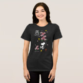 T-shirt En Tri-matière cacahuètes | Snoopy & Woodstock Rose Spring Blosso (Recto plein)