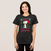 T-shirt En Tri-matière cacahuètes | Snoopy & Woodstock Santa Claus Hug (Recto plein)