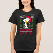 T-shirt En Tri-matière cacahuètes | Snoopy & Woodstock Santa Claus Hug (Recto)