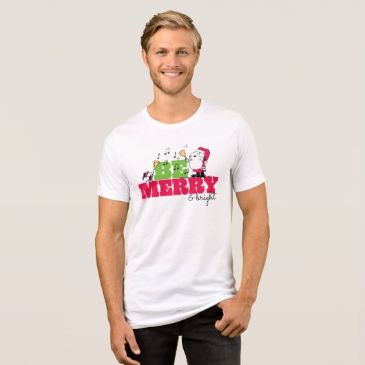 T-shirt En Tri-matière cacahuètes | Sois Joyeux Noël (Recto plein)