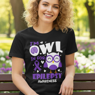 T-shirt En Tri-matière Cadeau Chouette Mignon de Sensibilisation à l'Épil