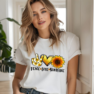 T-shirt En Tri-matière Cadeau d'amour de paix tournesol soleil