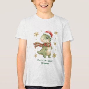 T-shirt En Tri-matière Cadeau d'anniversaire de dinosaure de Noël