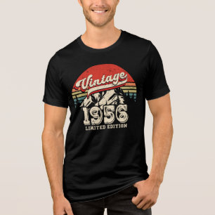 T-shirt En Tri-matière Cadeau d'anniversaire vintage 1956 Rétro 70e anniv