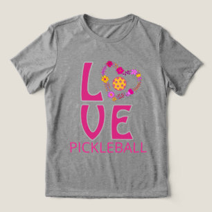 T-shirt En Tri-matière CADEAU DE PICKLEBALL CŒUR D'AMOUR pour un match d'