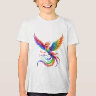 T-shirt En Tri-matière Cadeau Personnalisé Phoenix Arc-en-Ciel Nom Date d