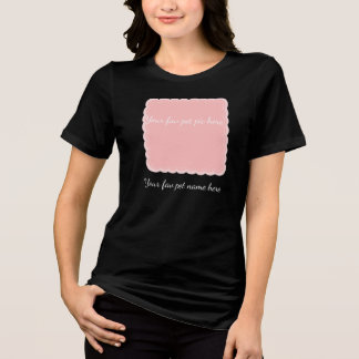 T-shirt En Tri-matière Cadre photo de compagnie personnalisé rose