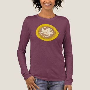T-shirt En Tri-matière Café au Lait Feuille d'Automne