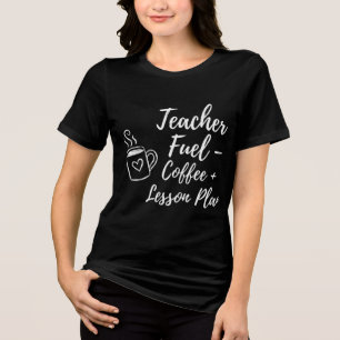 T-shirt En Tri-matière Café et Plans de Cours Mignons pour les Étudiants