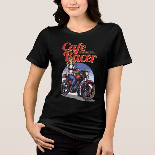T-shirt En Tri-matière Cafe Racer Womem (Recto)