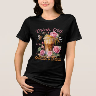 T-shirt En Tri-matière Caféine et fleurs : Café glacé délicieux