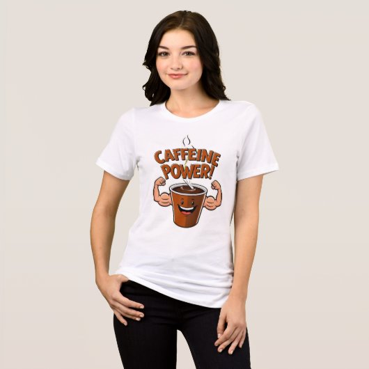 T-shirt En Tri-matière "Caffeine Power Flex - T-shirt Unisex" (Recto plein)