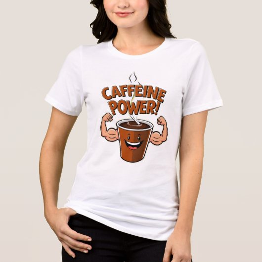 T-shirt En Tri-matière "Caffeine Power Flex - T-shirt Unisex" (Recto)
