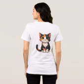 T-shirt En Tri-matière Calico Kitten Whimsical avec attitude (Verso intégral)