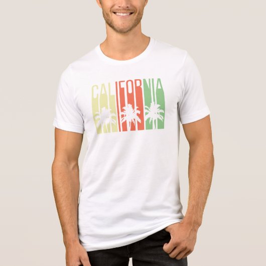 T-shirt En Tri-matière Californie Chillin Palm Trees Retro (Recto)