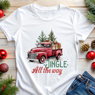 T-shirt En Tri-matière Câlins de Noël au camion rouge