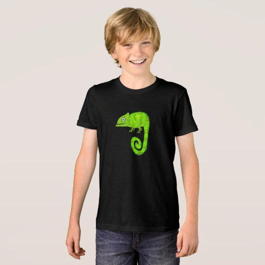 T-shirt En Tri-matière Caméléon vert mignon (Recto plein)