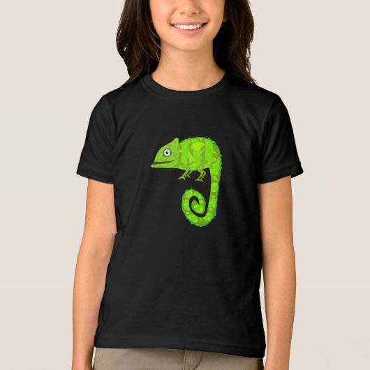 T-shirt En Tri-matière Caméléon vert mignon (Recto)