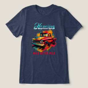 T-shirt En Tri-matière Camion de ramassage américain classique