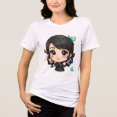 T-shirt En Tri-matière Camiseta chibi Estampado divertido Moda casual Art (Recto)