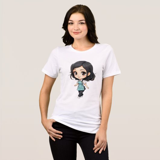 T-shirt En Tri-matière Camiseta chibi Estampado divertido Moda casual Art (Recto plein)