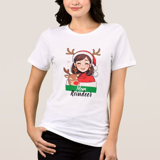 T-shirt En Tri-matière Camiseta navideña personalizada (Recto)