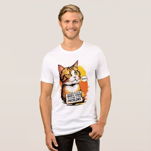 T-shirt En Tri-matière Camiseta unisex Gato con Actitud Sarcástica (Recto plein)