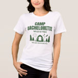 T-shirt En Tri-matière Camp Bachelorette Green T-Shirt<br><div class="desc">Get ready for an unforgettable bachelorette weekend with our Camp Bachelorette Green T-shirt! Perfect for a fun-filled getaway, this stylish tee features a playful design that's ideal for any outdoor adventure. Whether you're hiking, lounging by the fire, or partying under the stars, this shirt is the ultimate way to celebrate...</div>
