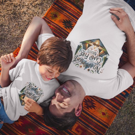 T-shirt En Tri-matière Camper Gifts, No City Light Just Camp Fire Nights