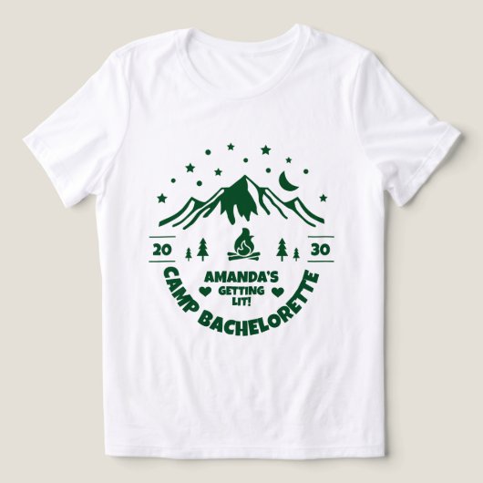 T-shirt En Tri-matière Camping de Demoiselles d'Honneur EVJF (Design Recto)