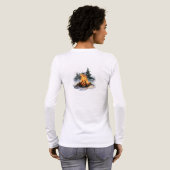 T-shirt En Tri-matière Camping de Noël Tri-Blend Long Sleeve Tee - (Verso complet)