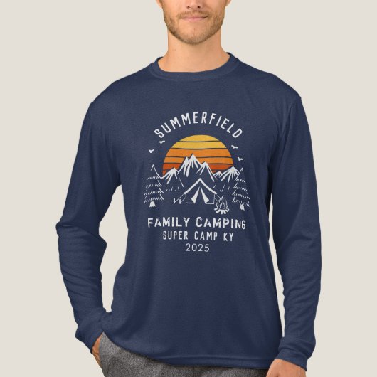 T-shirt En Tri-matière Camping familial Voyage sur mesure Correspondance (Recto)