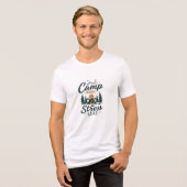 T-shirt En Tri-matière Camping Plus de Stress Moins de Camping (Recto plein)